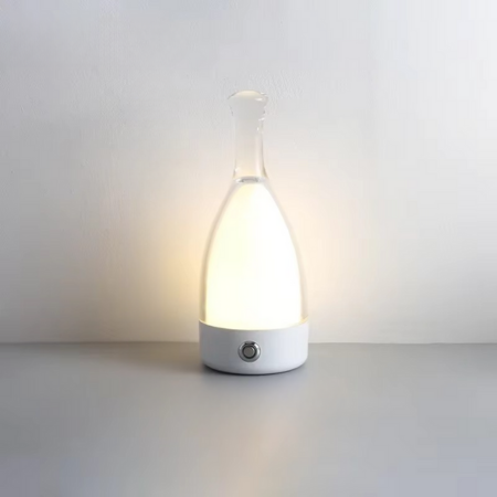 Norvo | Vinflaske Skrivebord Lampe med Bluetooth Høyttaler – Oppladbar Moderne Kveldsbelysning