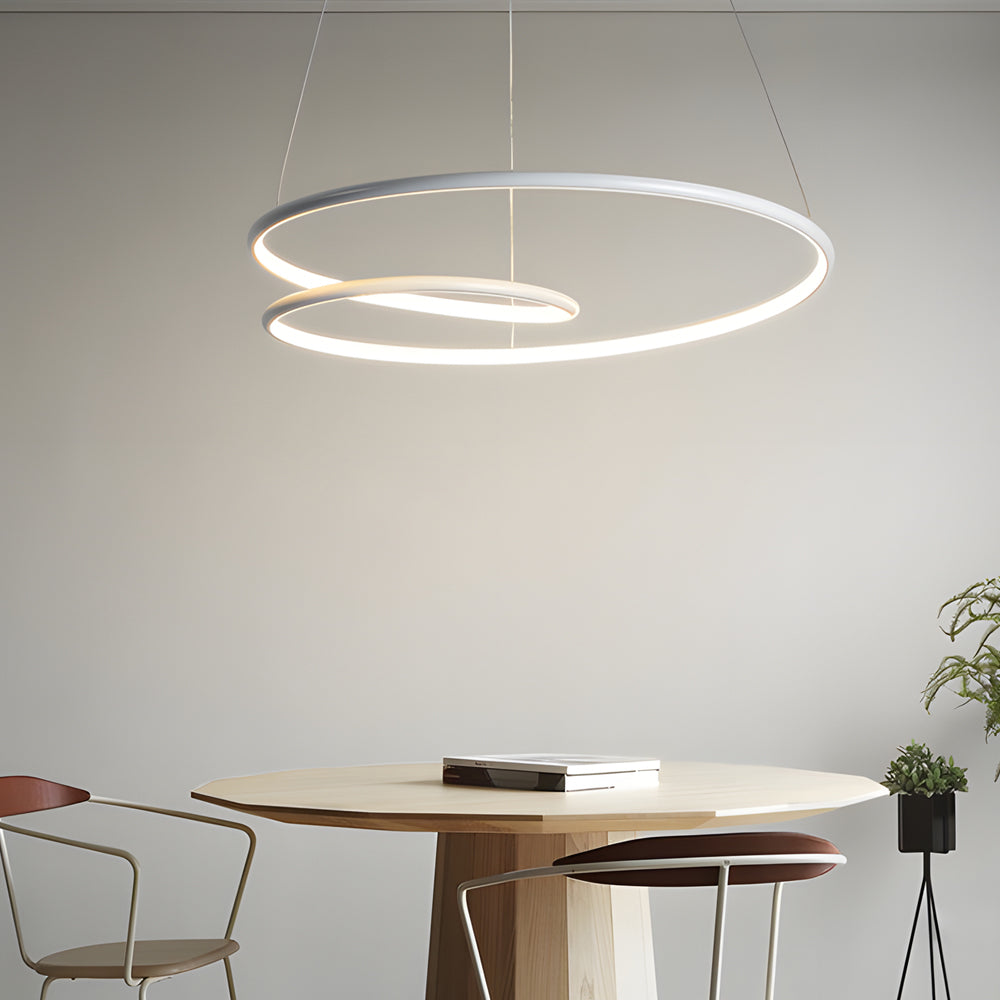 Moderne LED dimbar pendellampe - høydejusterbar taklampe for spisestue og stue