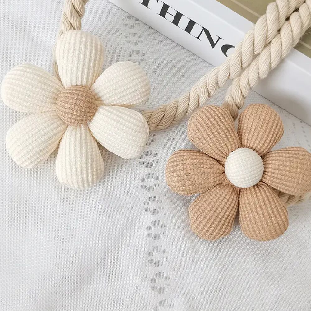 Norvo | Delikat Blomst Magnetisk Gardin Knytebånd | 2Pcs Sett