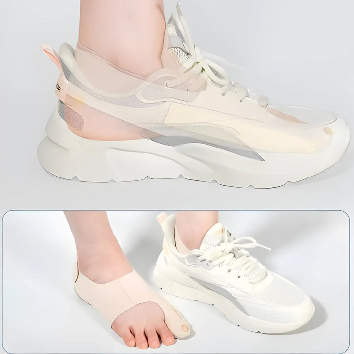 Smertereduserende gelpadding – Ultra-slim stretchstoff – Hverdagskomfort og justering for hallux valgus Norvo