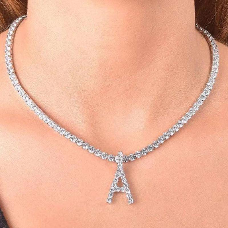 Norvo | Alfabet Rhinestone Halskjede