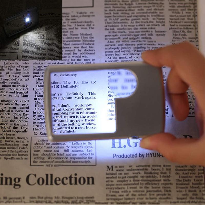 Norvo | LED Korttype Forstørrelsesglass for Lesing