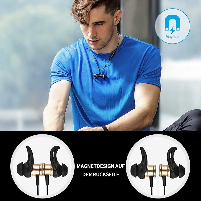 Norvo | Bluetooth-Hodetelefoner, Stereo In-Ear Hodetelefoner, Sikker Passform For Sport, Treningssenter, Reise (Vanntett, Støyreduserende Mikrofon)