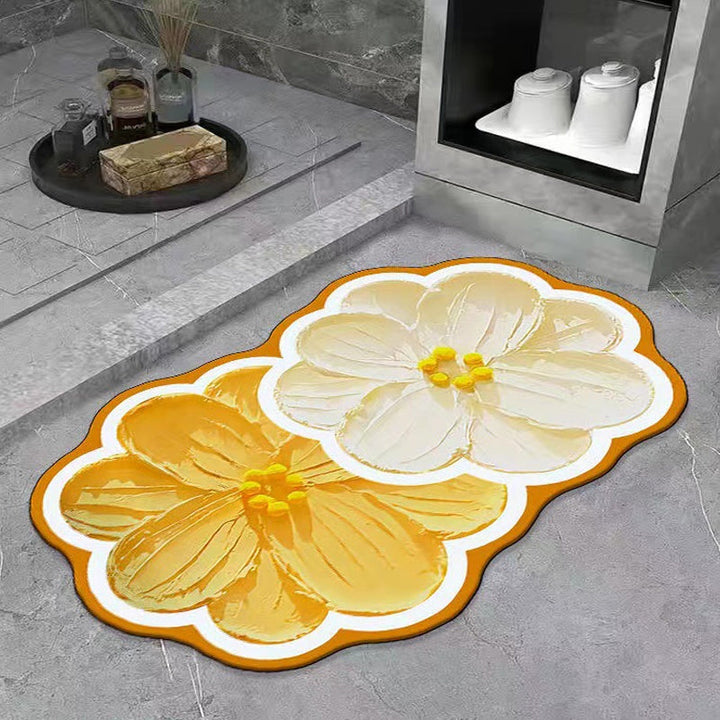 Blomstrete Baderomsgulvmatte | Norvo