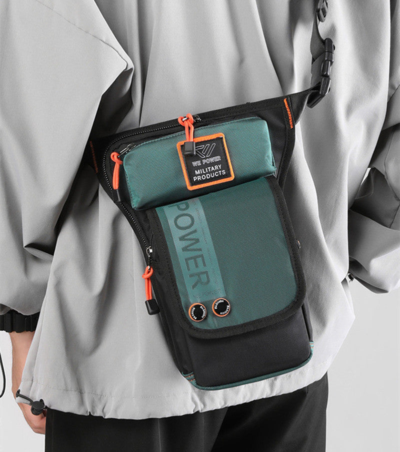 Norvo | Personliggjort Herre Motorsykkel Stil Vanntett Nylon Bein Brystveske