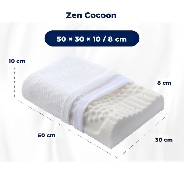 EcoNeck Comfort | 100% Naturlatex Ortopediskpute - for Nakke Smerte - Komfortabel og Støttende Pute - Bedre Søvn - Velvære Norvo