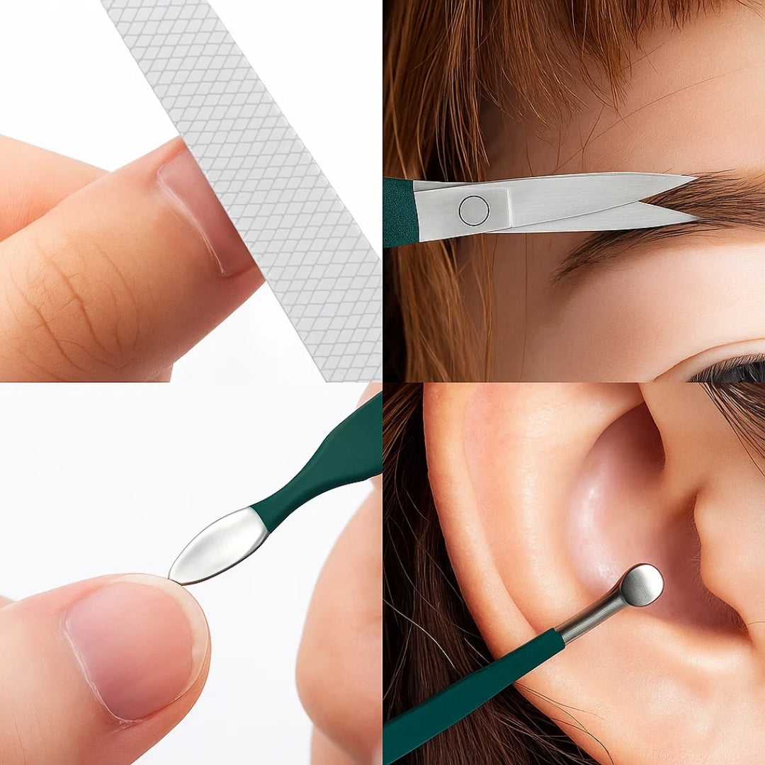 Presise neglet trimming – Holdbart rustfritt stål – Kompakt design – Ideell for reise, hjem og daglig pleie Norvo