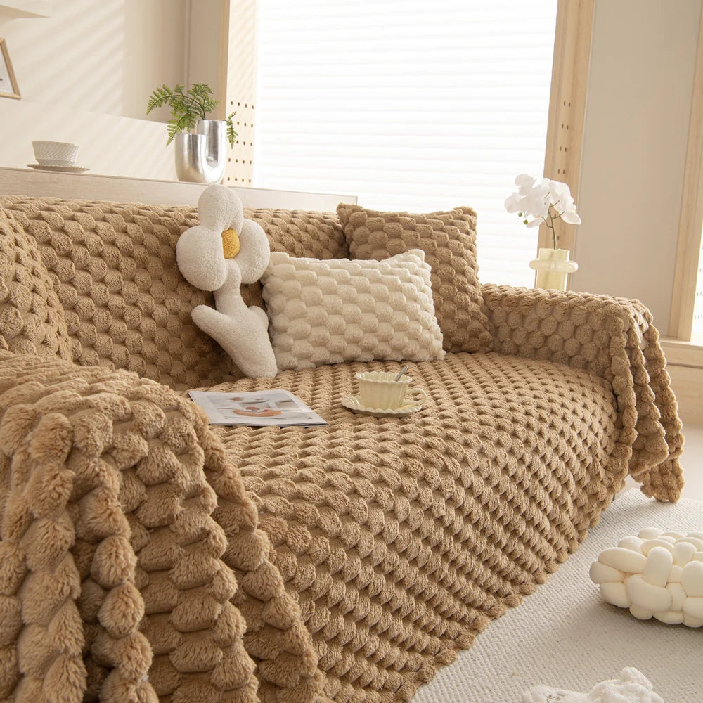 Norvo | Plysj Kanin Fusk Sofa Trekk