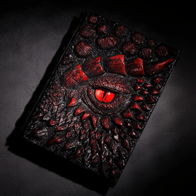 Norvo | Drageøyne 3D Trykket Journal - Håndlaget Harpiks Graverte Notatbok