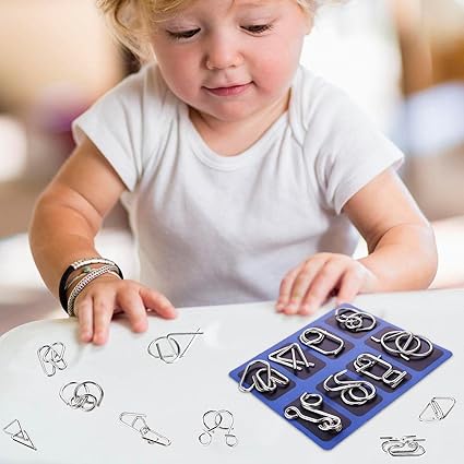 Norvo | Metall Puslespillring, Utdannende intellektuelle Leker IQ Leker, Metall Hjernetrim Puslespill