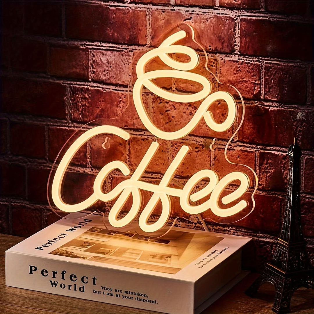 Norvo | Neon LED Kaffeskilt for Kjøkken eller Kafévegg