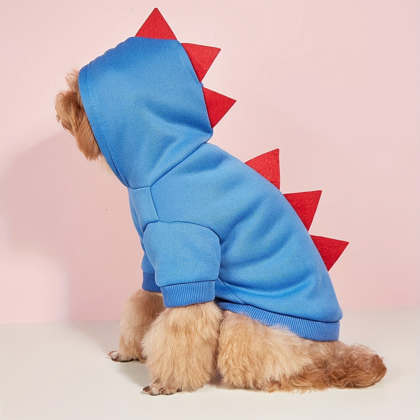 Norvo | Hund Halloween Kostyme Fleece Dinosaur Hoodie | Kjæledyrantrekk Varm
