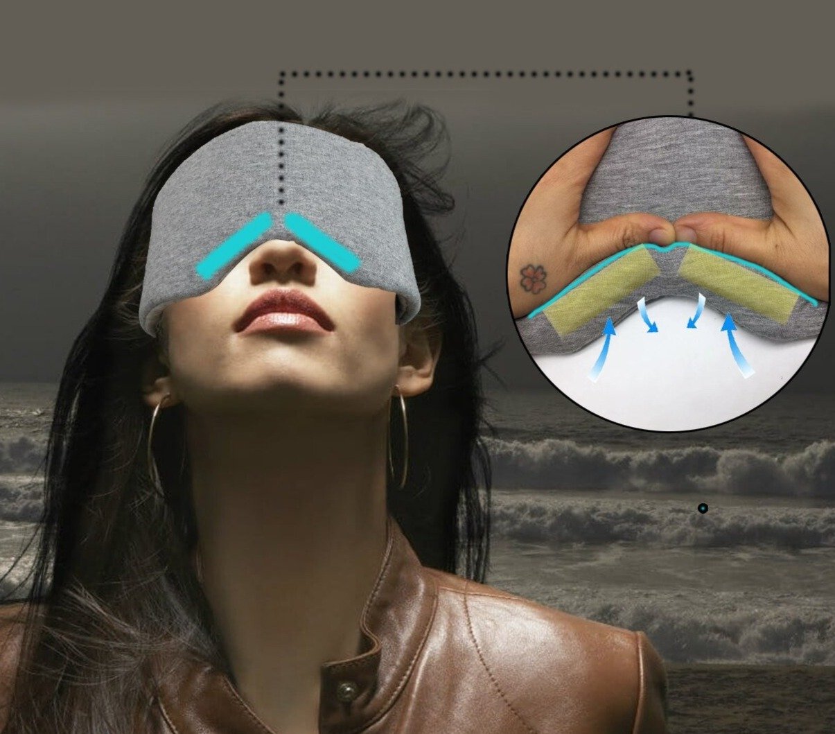 Norvo | Hodetelefoner for søvn, Bluetooth søvnhodetelefoner, trådløse søvnhodetelefoner, Bluetooth søvnmaske, søvnmaske med hodetelefoner