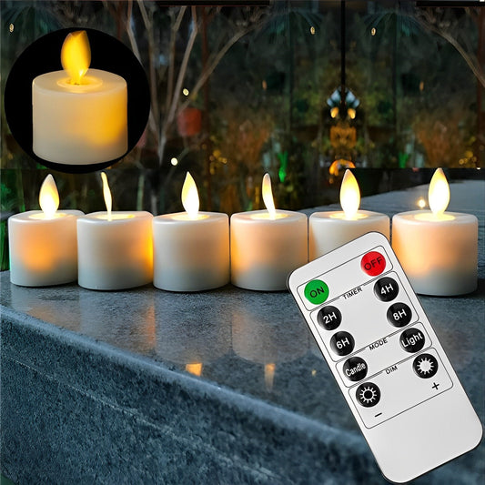 Norvo | Elektronisk stearinlys med bevegelig flamme | Veke-løs LED lys
