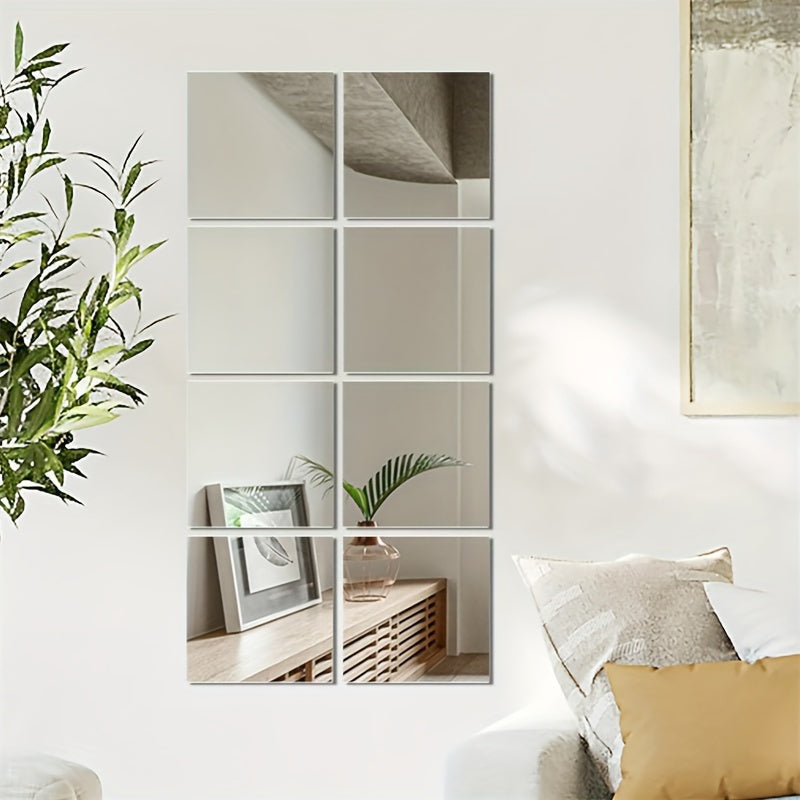 Norvo | EleganceTiles - 8 stilfulle selvklebende speiltakk for hjemmeinnredning