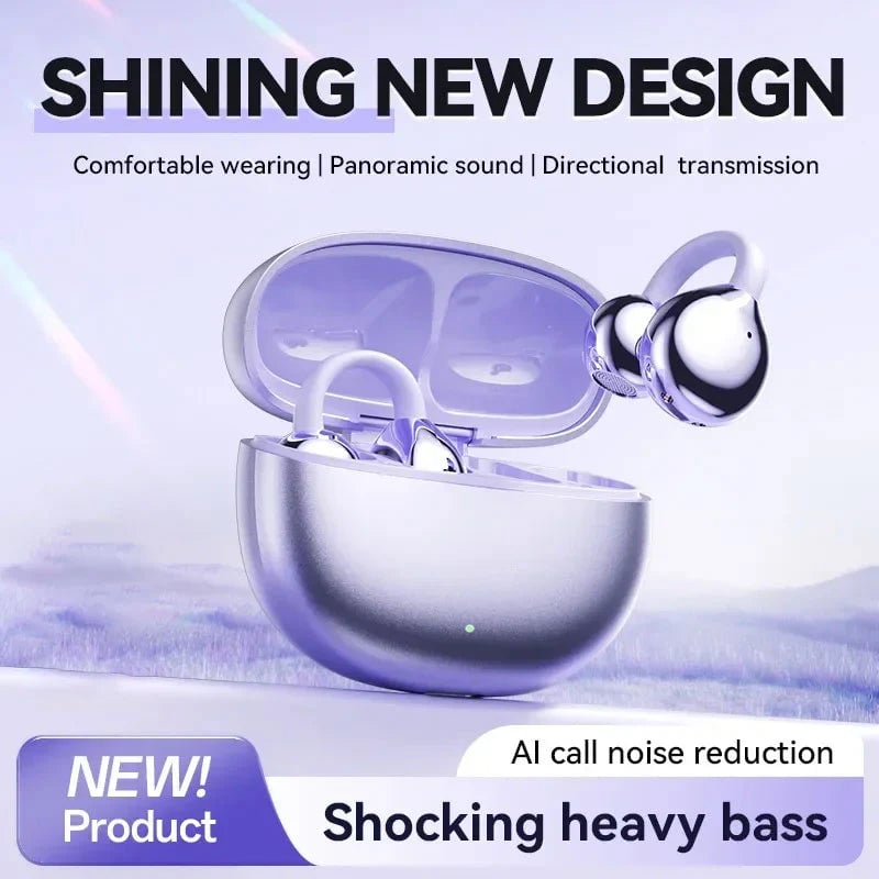 Norvo | AI Oversettelse Åpen Øre Klipp Bluetooth Hodetelefoner