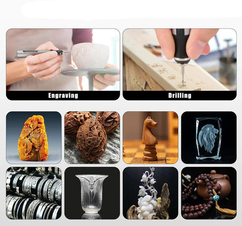 Trådløs gravørpen fungerer sømløst på 50+ forskjellige overflater Norvo