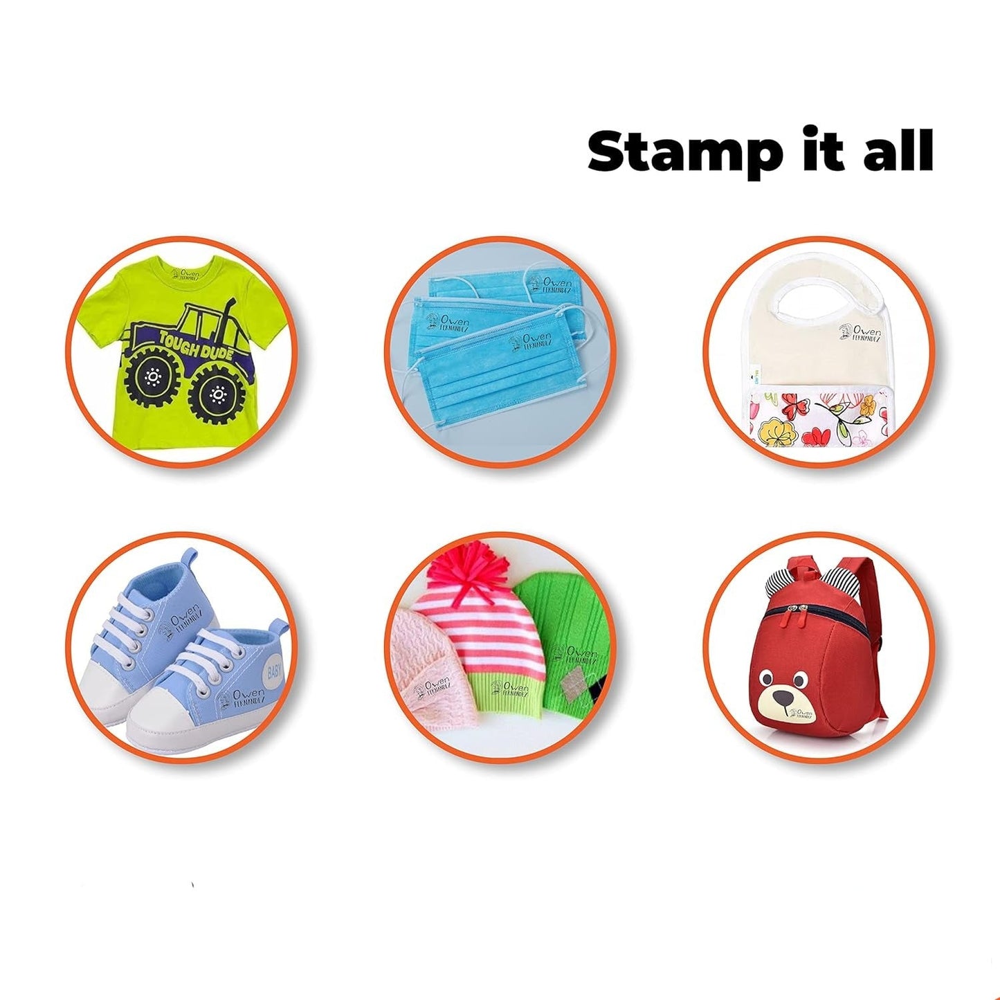 Personlig Navnestempel for Barneklær & Andre Gjenstander Norvo