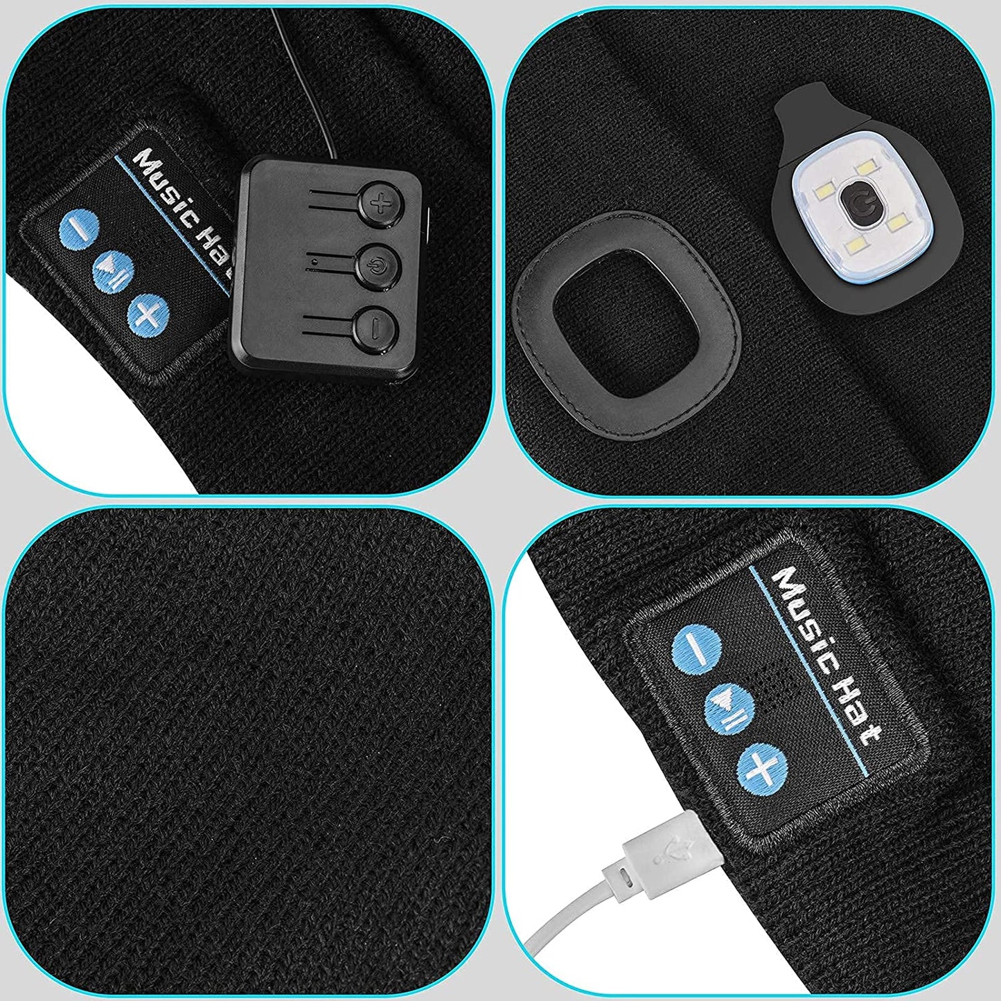 Norvo | Bluetooth Lue Lys Trådløse Hodetelefoner