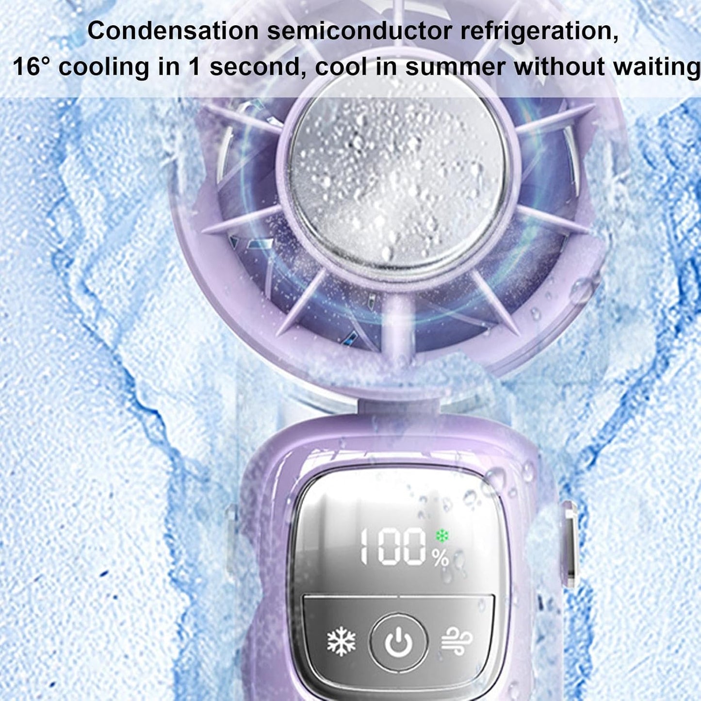 Frendorf | Bærbar sammenleggbar håndholdt vifte med LED-display 100 hastigheter