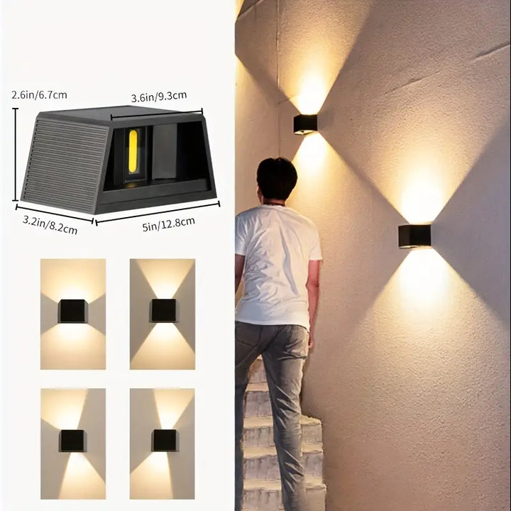 Norvo | Trådløse LED Solvegglamper Pro - Skap den perfekte atmosfæren i hagen din!
