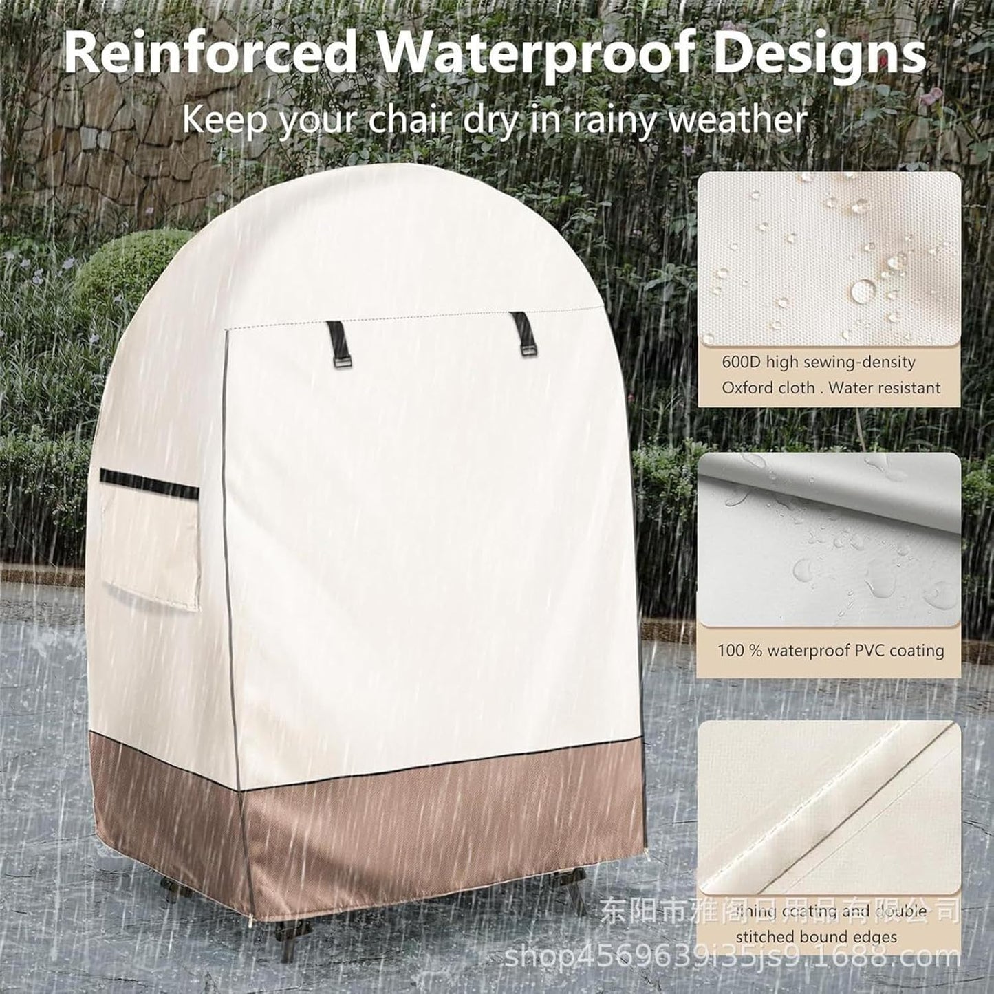 Frendorf | Vanntett Egg Stol Trekk med Dobbel Glidelås – Solara