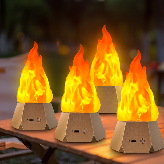 Norvo | Ollcuz Nattlys, Multi-Purpose Falsk Ildlampe, Usb Oppladbar Flammende Flamme, 3-Modus Led Flamme Lys For Barn