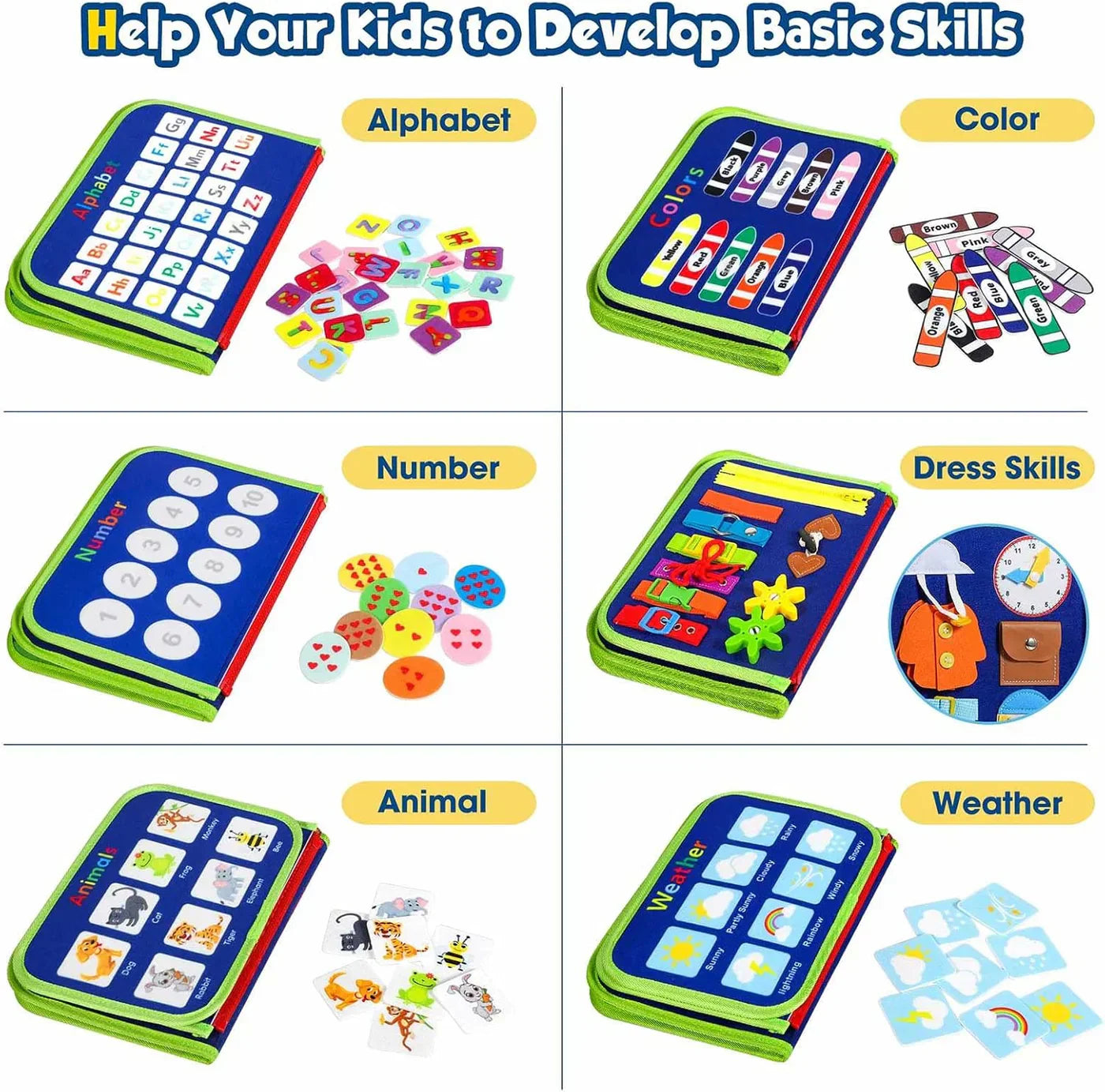 Norvo | Oppdag Felt Montessori Press Board – Pedagogisk aktivitetsbok for småbarn (2–4 år)