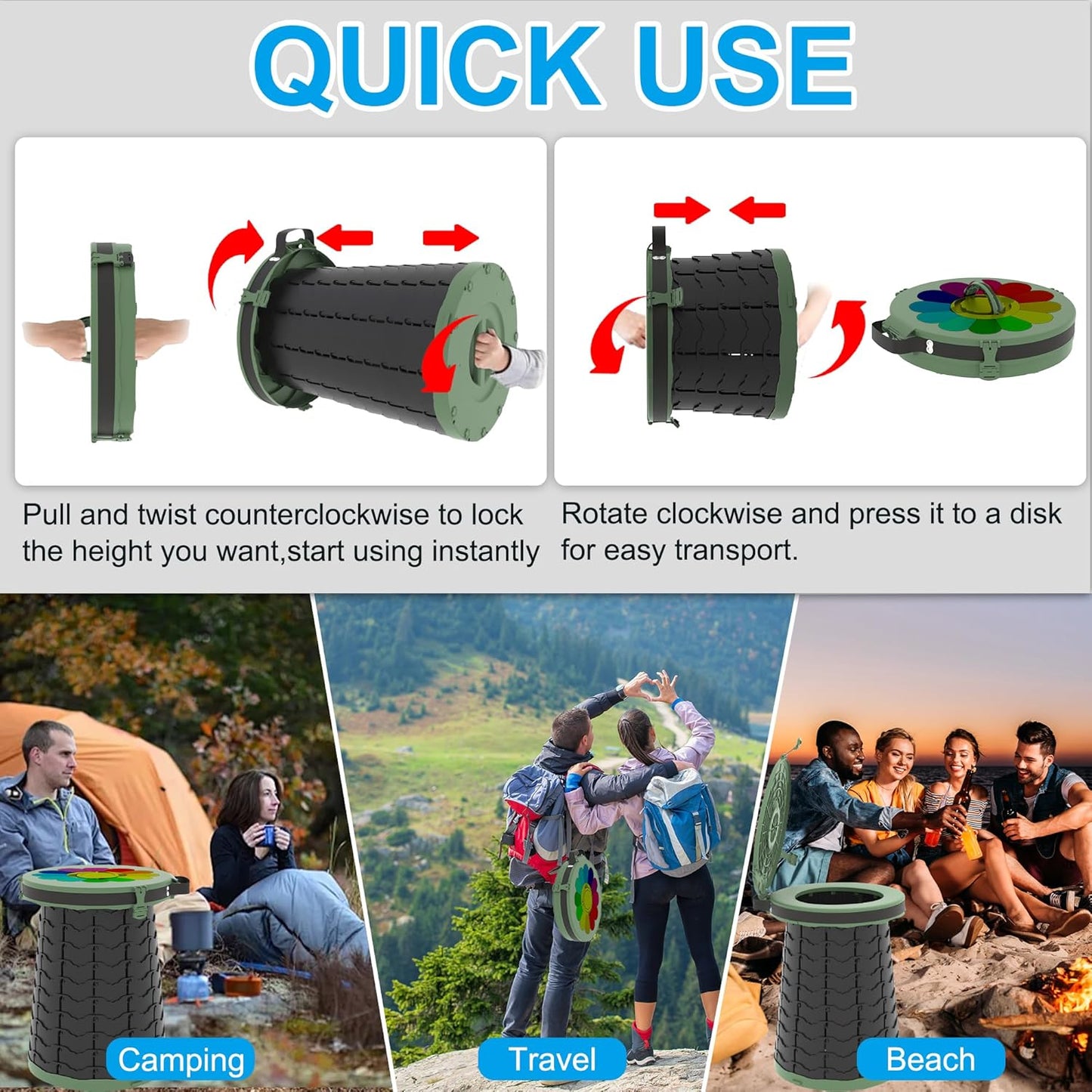 Frendorf | Bærbart toalett med justerbar høyde – CampMate