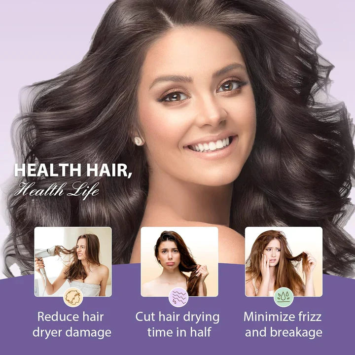 Norvo | Mikrofiber Hårhåndkle Sett | 3 Pakke for Rask Tørking