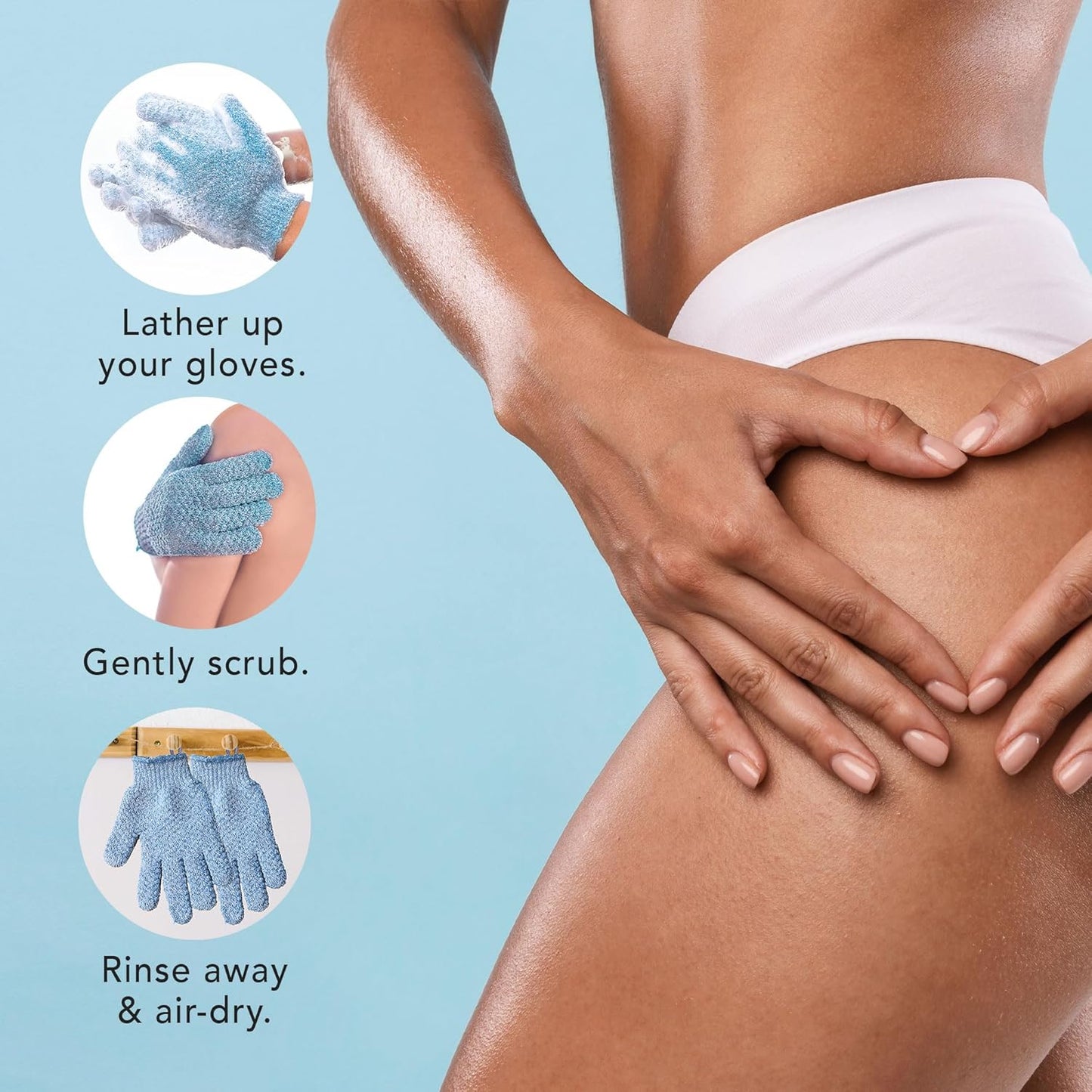 Norvo | Eksfolierende Badehansker – Sett med 2