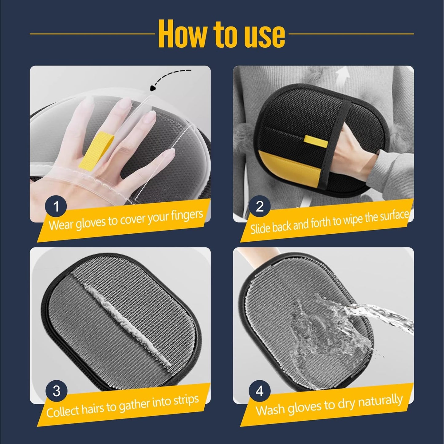 Norvo | FurEase – Kjæledyrhårfjerningshanske for alle pels typer | Skånsom grooming & røyting løsning