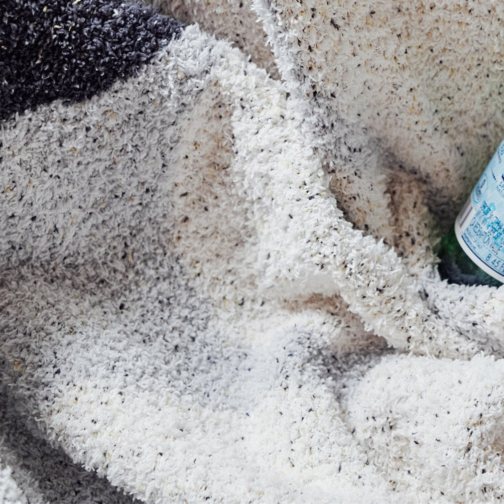 Norvo | Boho Blomst Blader Mikrofiber Strikket Teppe - Myk, Koselig, og Dekorativ