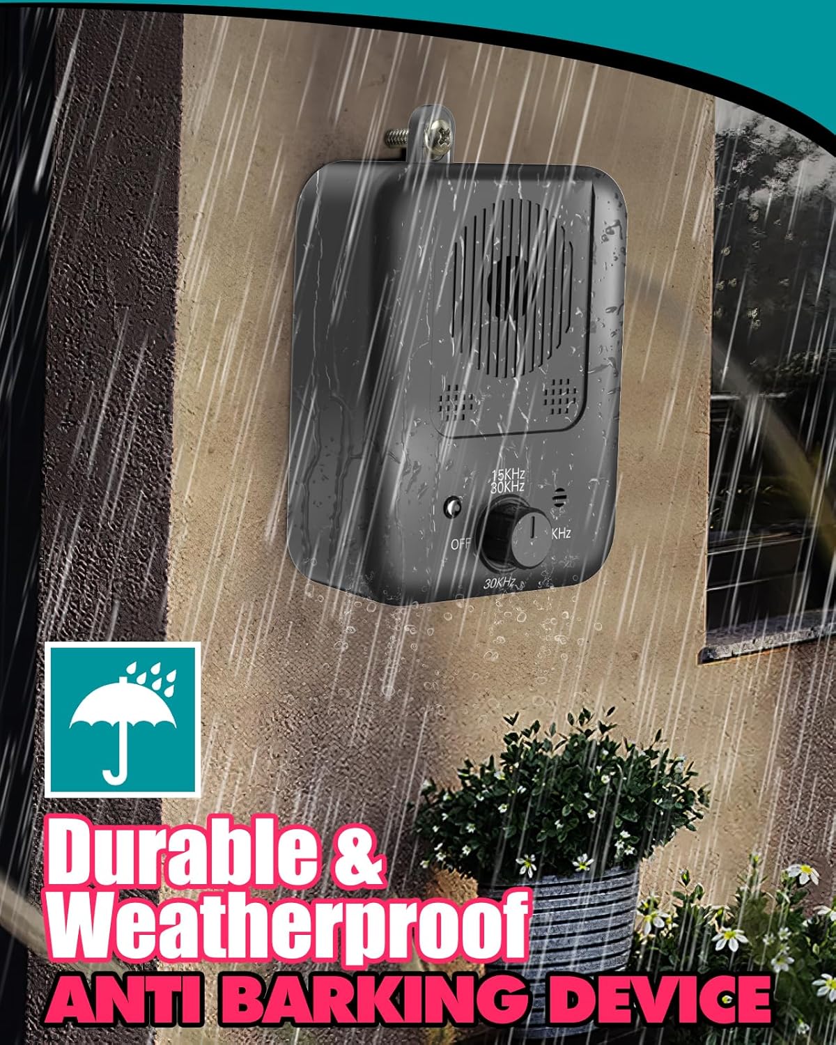 Oppladbar ultrasonisk anti-barking enhet med 50ft rekkevidde – Calvero Norvo