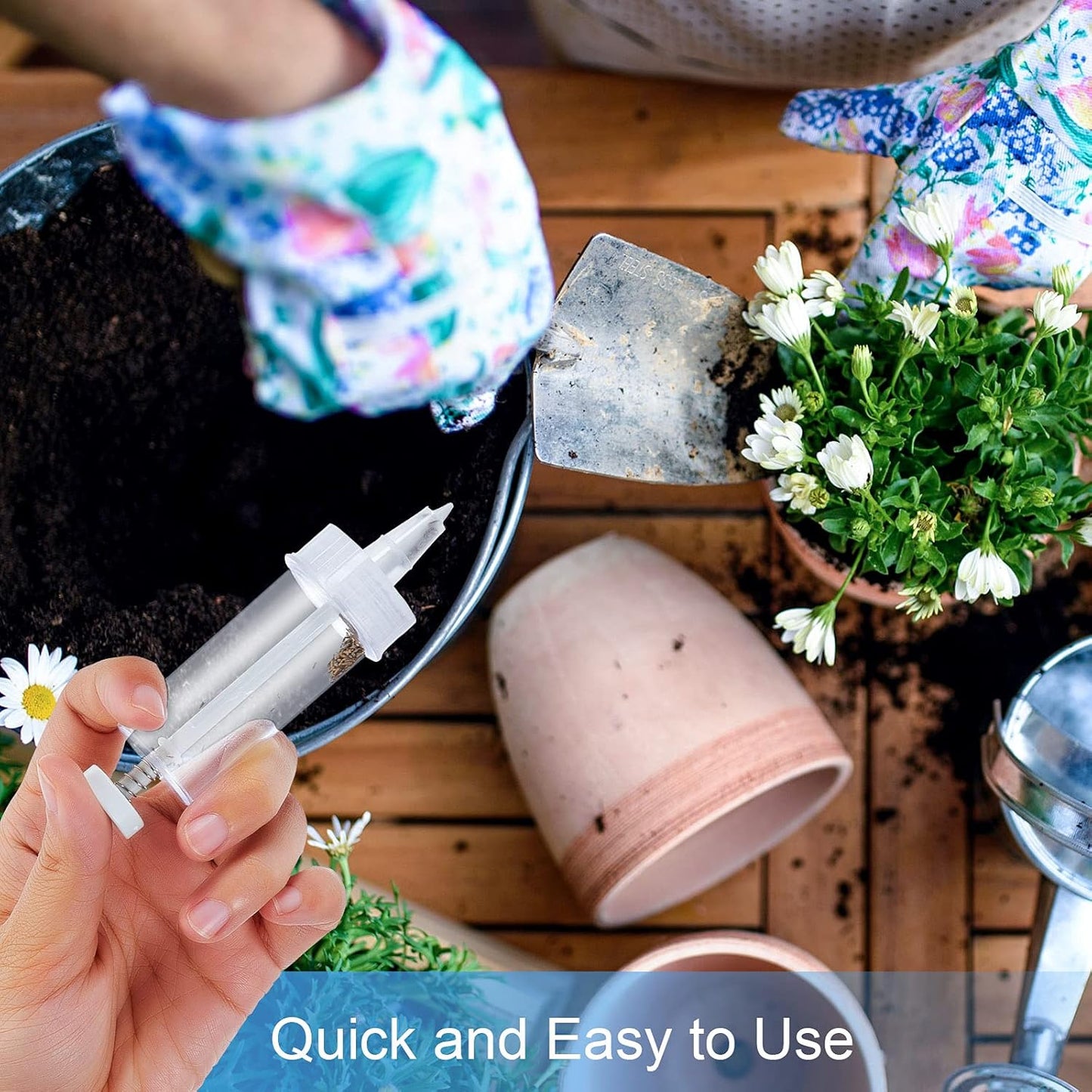 Norvo | Frø dispenser for presis såing – Enkel å håndtere frø trakt