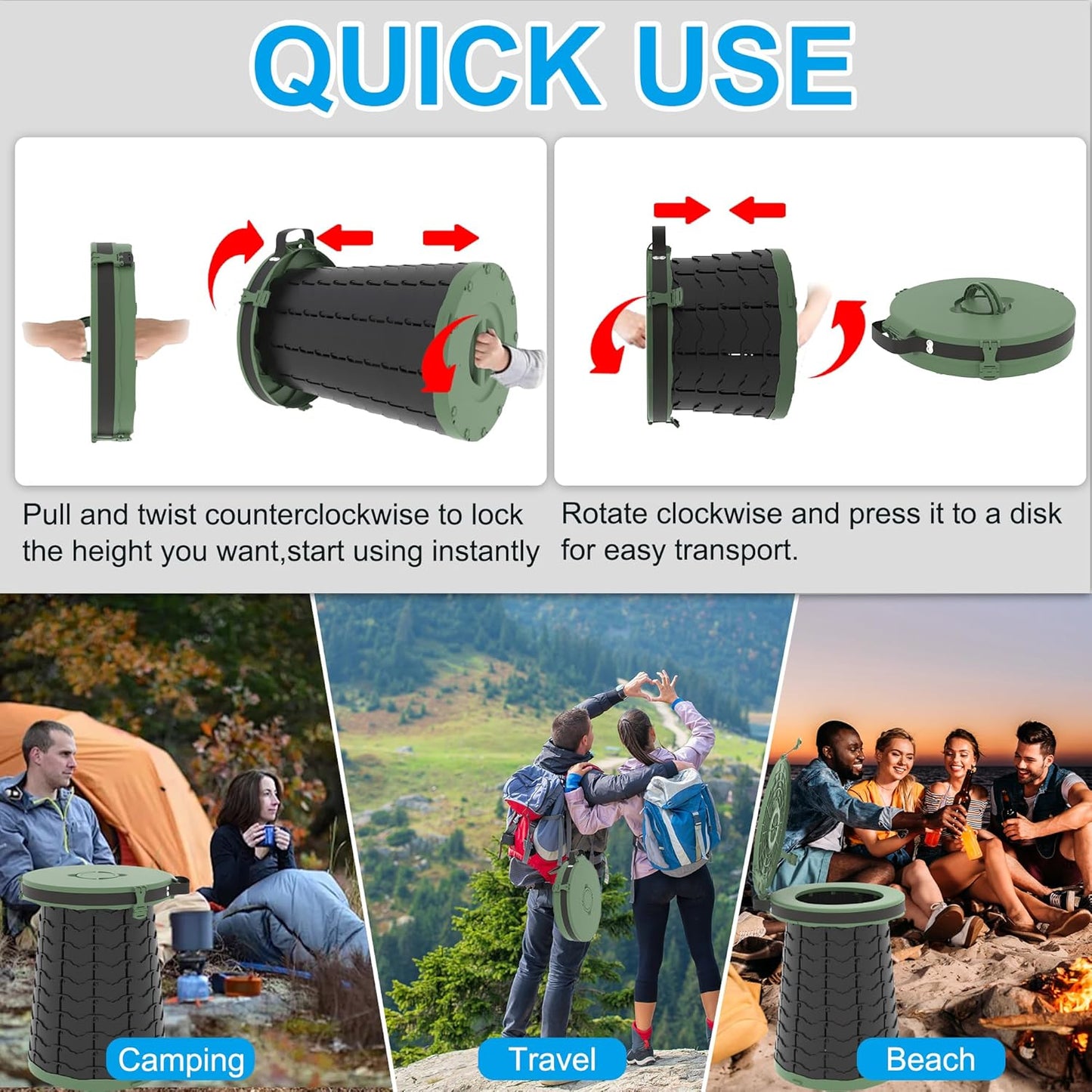 Frendorf | Bærbart toalett med justerbar høyde – CampMate