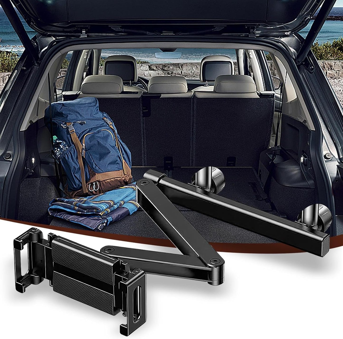 Frendorf | Bil Hodepute Tablet Holder – Justerbar 360° Baksete Telefon & Tablet Montering – Movira