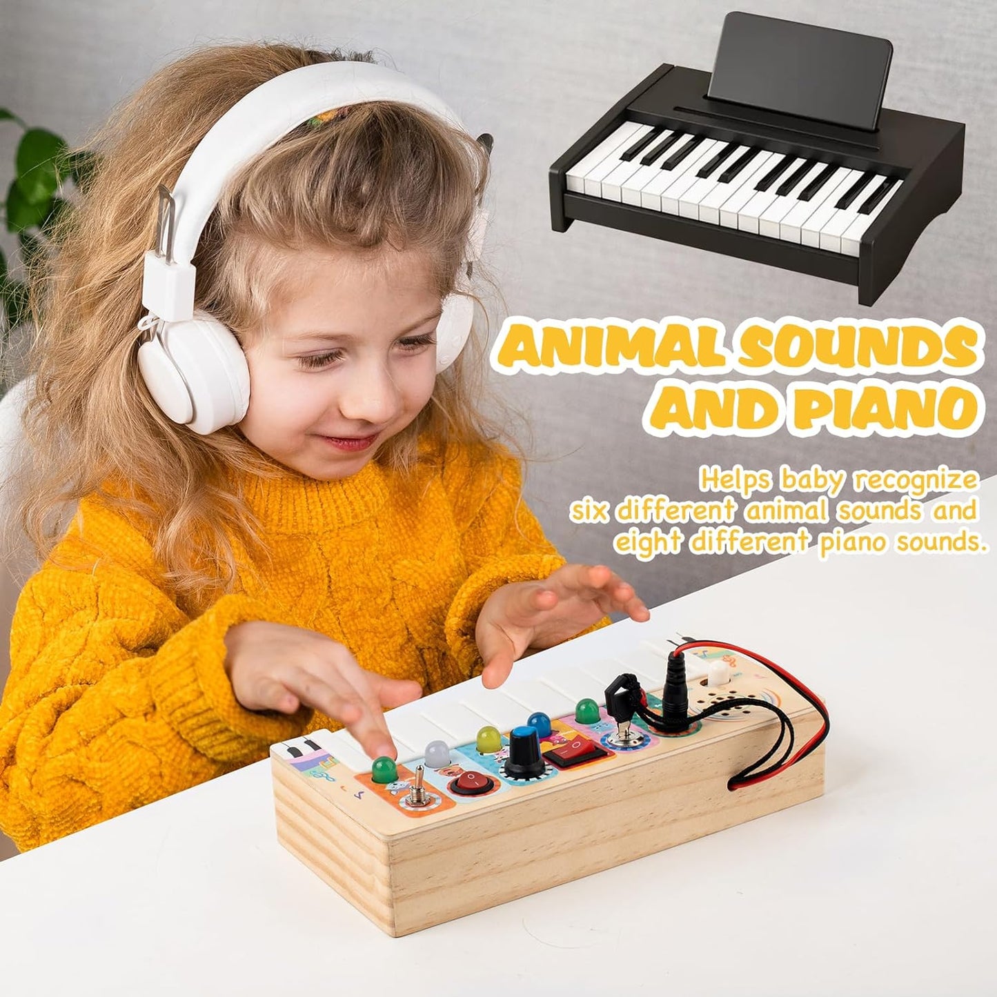 Norvo | Piano Busy Board - Kreativ Musikalsk Opplevelse for Babyer