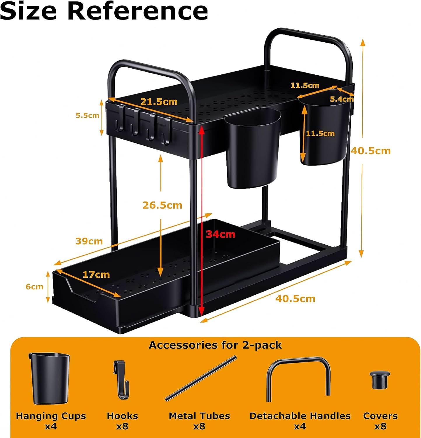 Norvo | EcoSpace - 2-nivå under-skrivebord hylle
