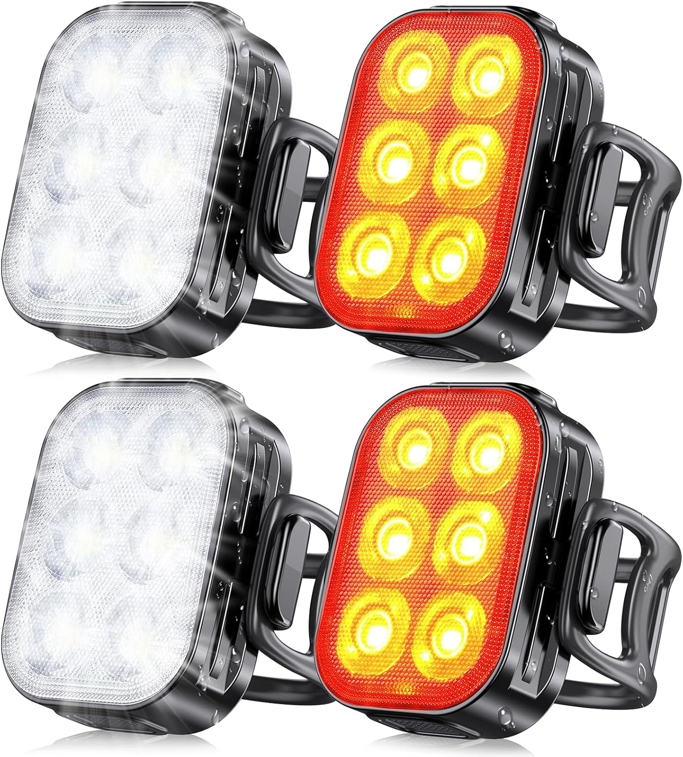 Norvo | Ultra Slim USB Oppladbart Sykkel Lys Sett med 4+6 Moduser – SlimBeam