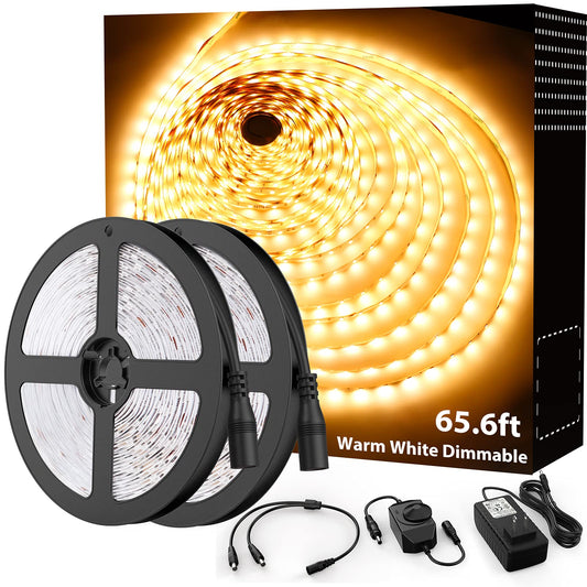 Norvo | Onforu 20m Varm Hvit Led Strips, Dimmbar 3000K, 1200 Leds For Hjem