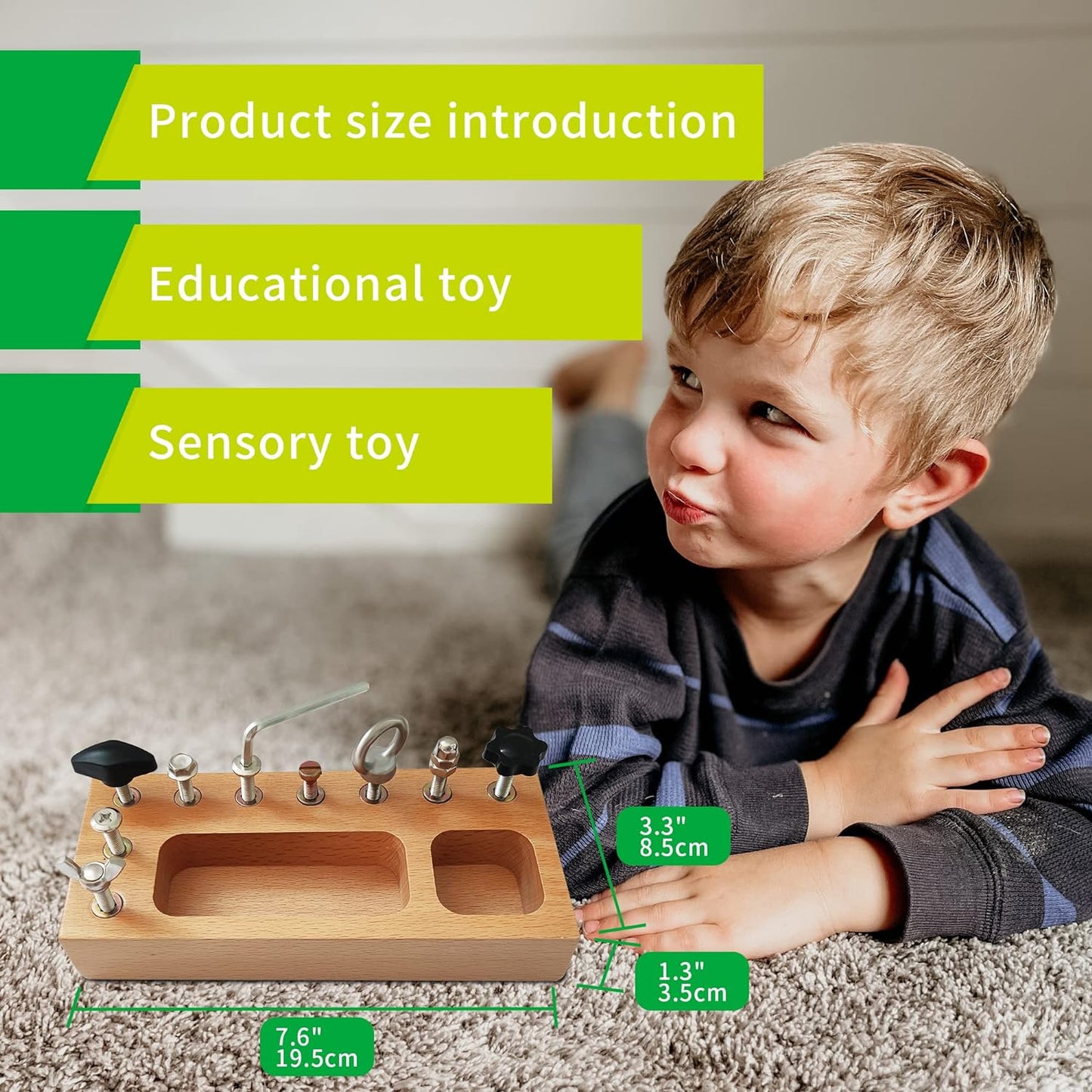 Norvo | Busy Board Toy - Utdannende Montessori Leketavle for Kreative Barn