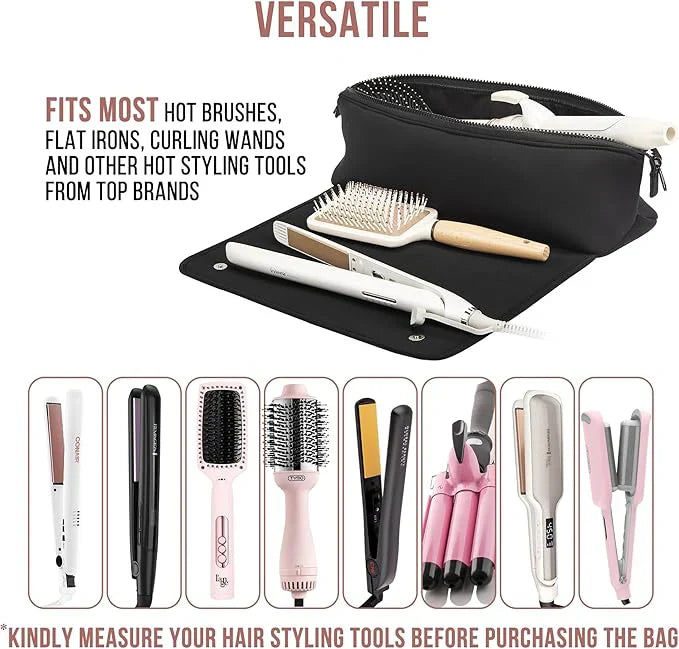 Norvo | 2-i-1 hårverktøy reisebag & varmebestandig matte