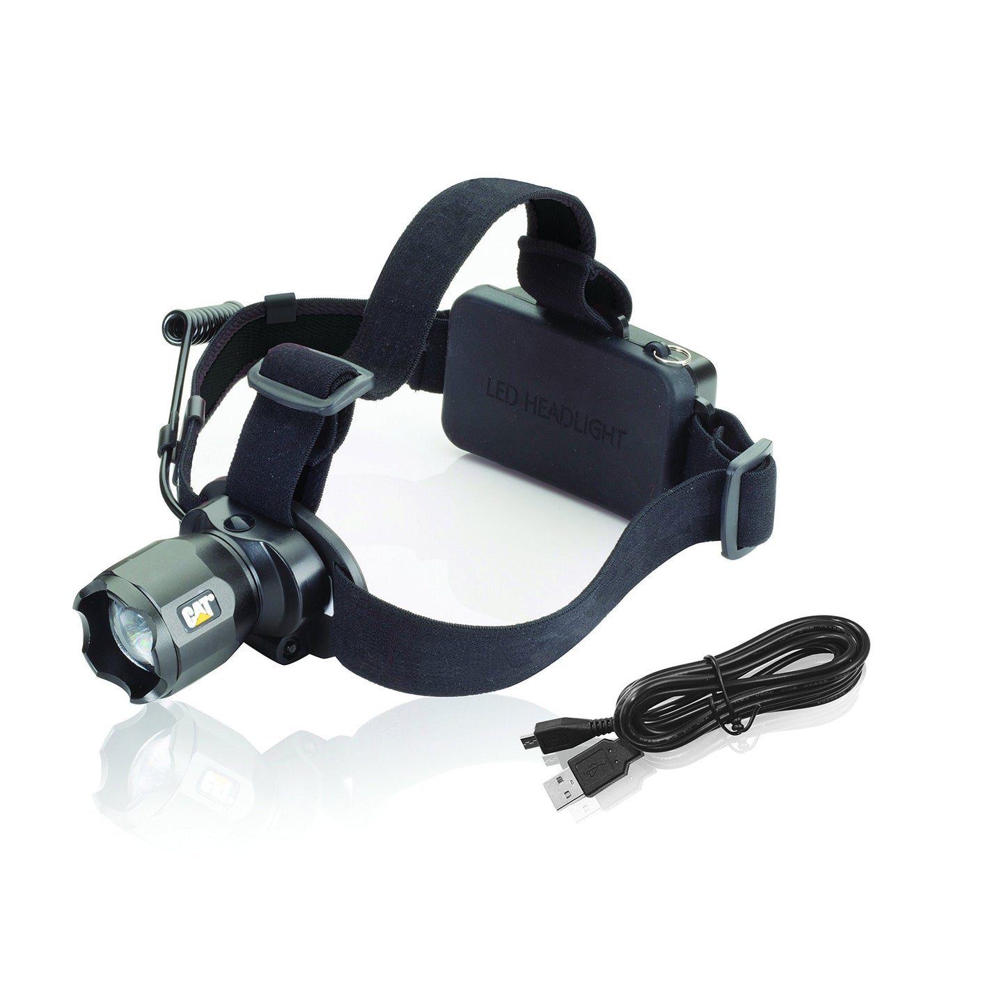 Norvo | Cat Ct4205 380 Lumen Oppladbar Cree Led Fokuserende Hodelykt Med Justerbar Hodevinkel (Svart), Liten