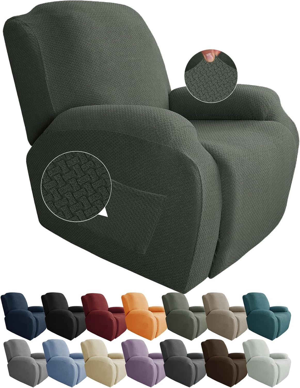 Frendorf | Stretch Recliner Chair Covers 4-Piece Set – CoverMate