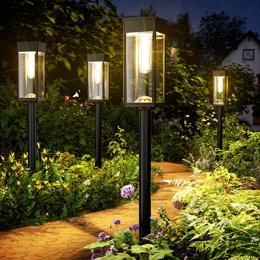 Norvo | Alfiot 6 Pack Super Bright Solar Lights Utendørs,Solar Sti Lys Utendørs,Ip65 Vanntett Solar Hage Lys Solenergi L