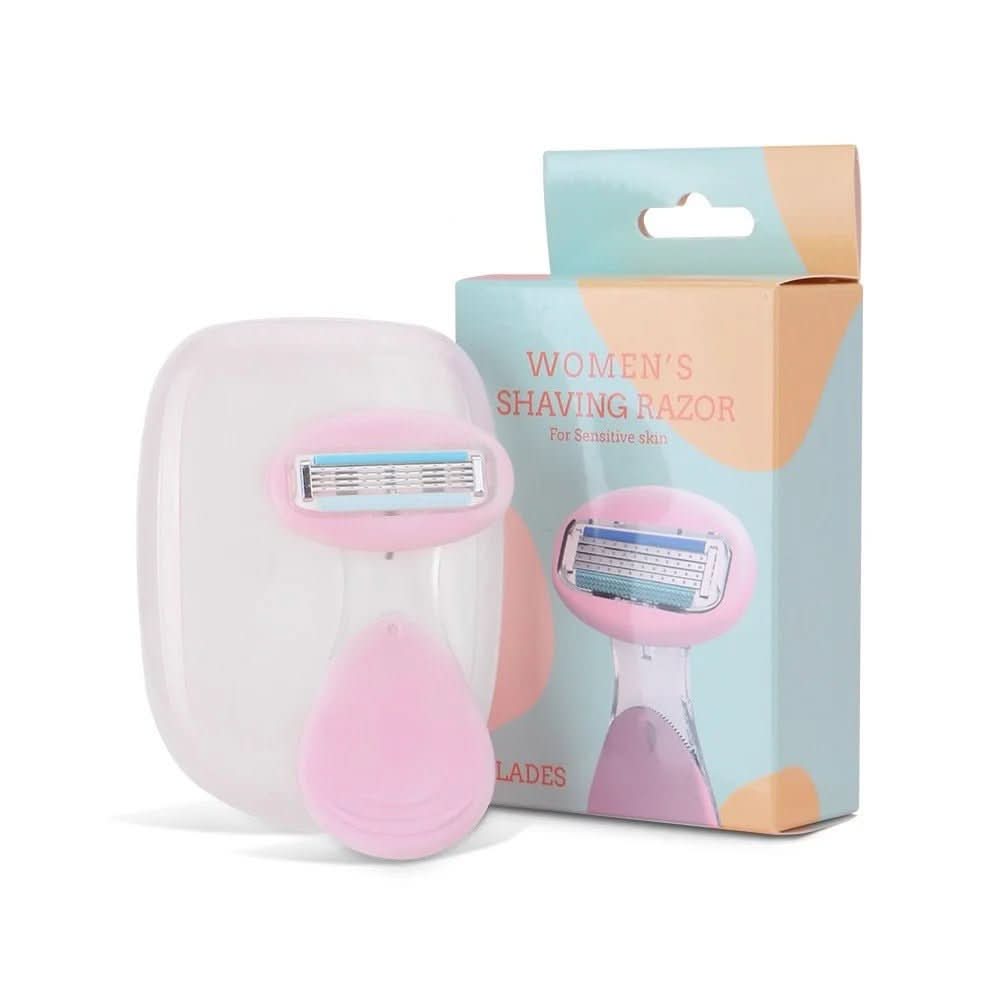 Norvo | 4-bladers kompakt barberhøvel med oppbevaringsboks | Glatt hud på farten & hjemme