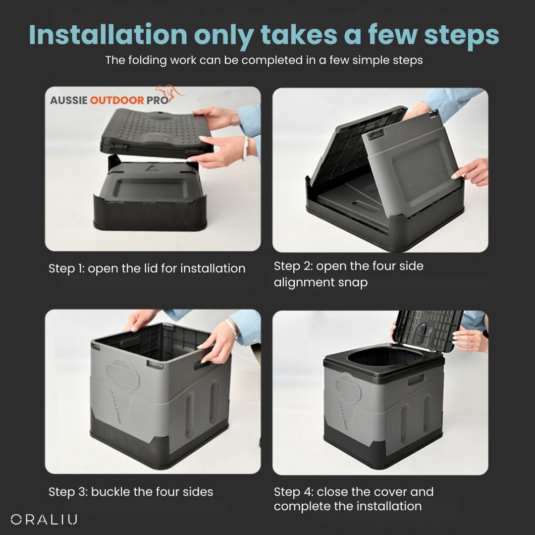 Norvo | Bærbar sammenleggbar toalett – Ideell for camping, festivaler og reise