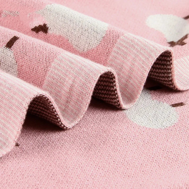 Norvo | Søtt babyteppe med sauemønster – Mykt og varmt teppe til barnevogn