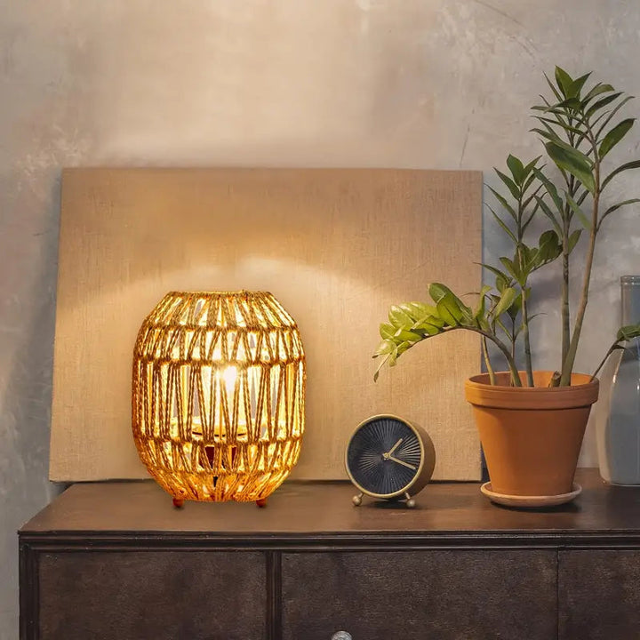 Boho Rattan Lampe Norvo